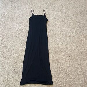 Harper Black Maxi Dress with Spaghetti Straps